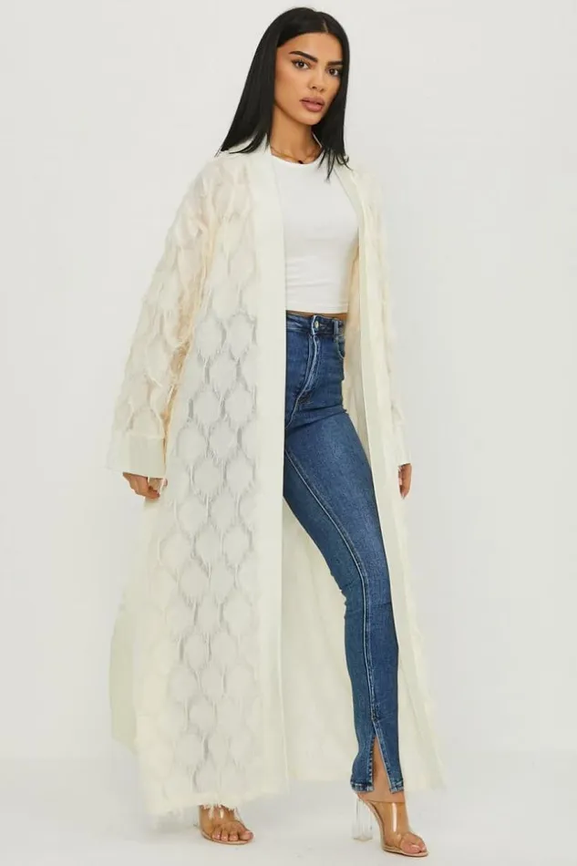 Women Kimono Beige Duveteux Ceintur Beige Brentiny Paris Jackets