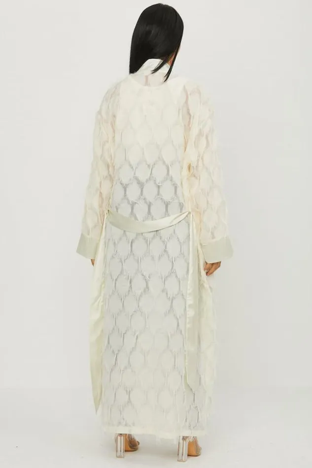 Women Kimono Beige Duveteux Ceintur Beige Brentiny Paris Jackets