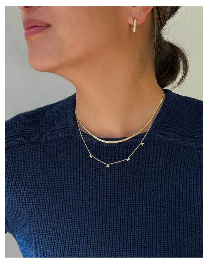 Women Kinn 14k Gold Dear Kaia MAMA Initial Necklace Gold Madewell 14K GoldPlated Women Kinn 14k Gold Dear Kaia MAMA Initial Necklace Gold Madewell 14K GoldPlated
