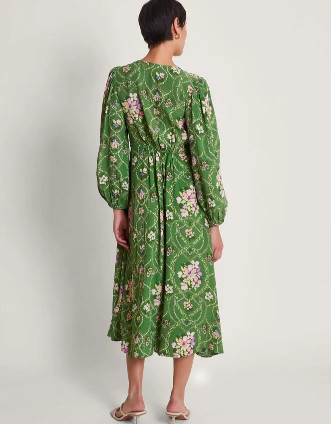 Women Kira Wrap Dress Green Monsoon Occasionwear
