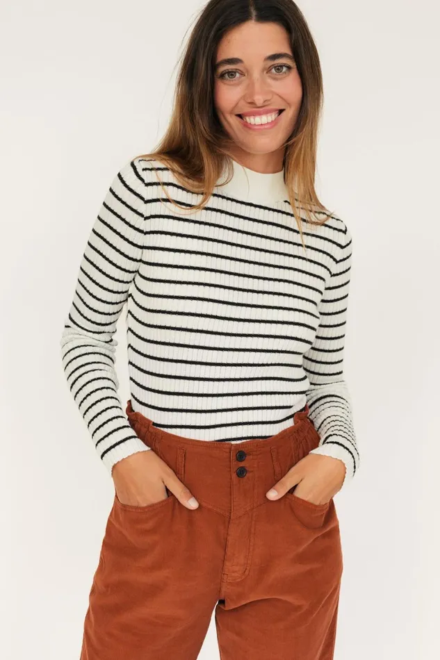 Women Knits Women 8211 Sinho 8211 BlackEcru TWOTHIRDS Knits