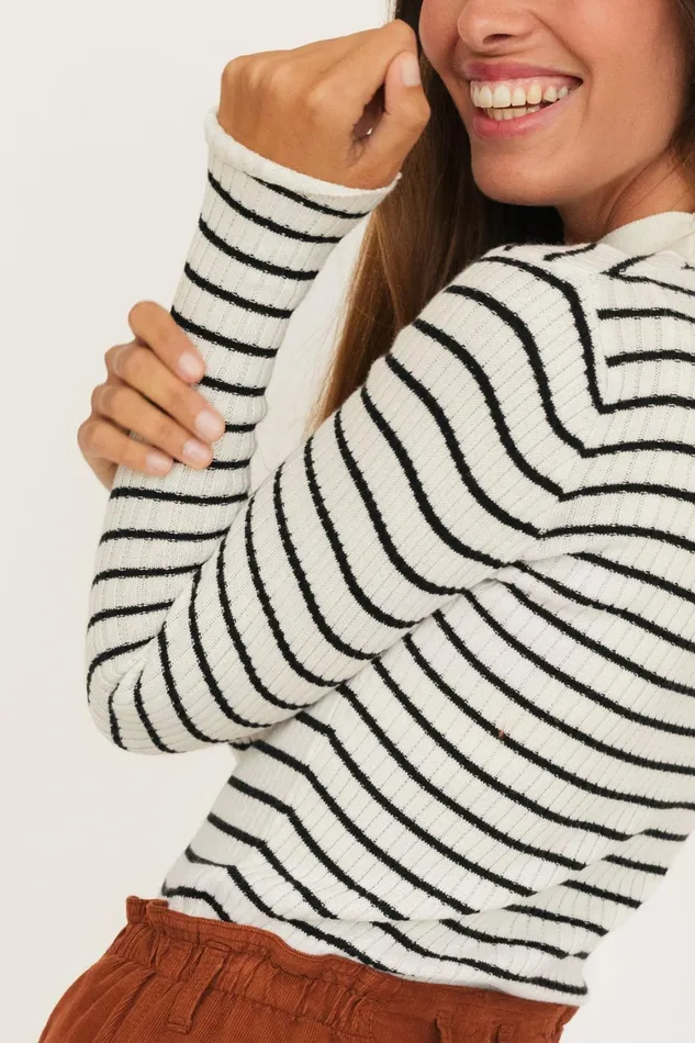 Women Knits Women 8211 Sinho 8211 BlackEcru TWOTHIRDS Knits