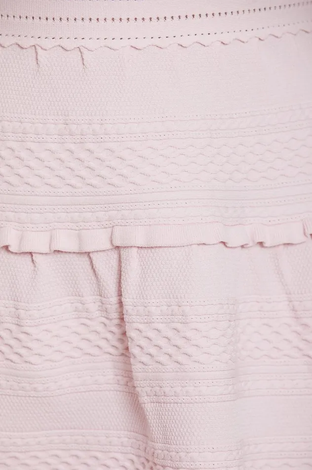 Women Knitwear Needle and Thread Textured Knit Sleeveless Mini Dress Pink
