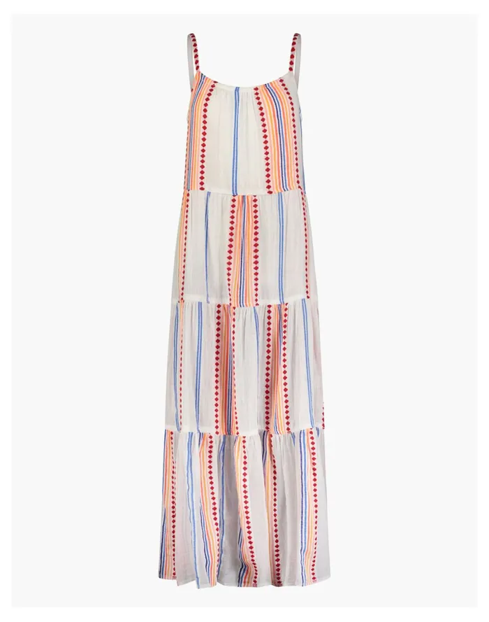 Women Lemlem Hiwot Cascade Dress Coral Madewell Dresses Women Lemlem Hiwot Cascade Dress Coral Madewell Dresses