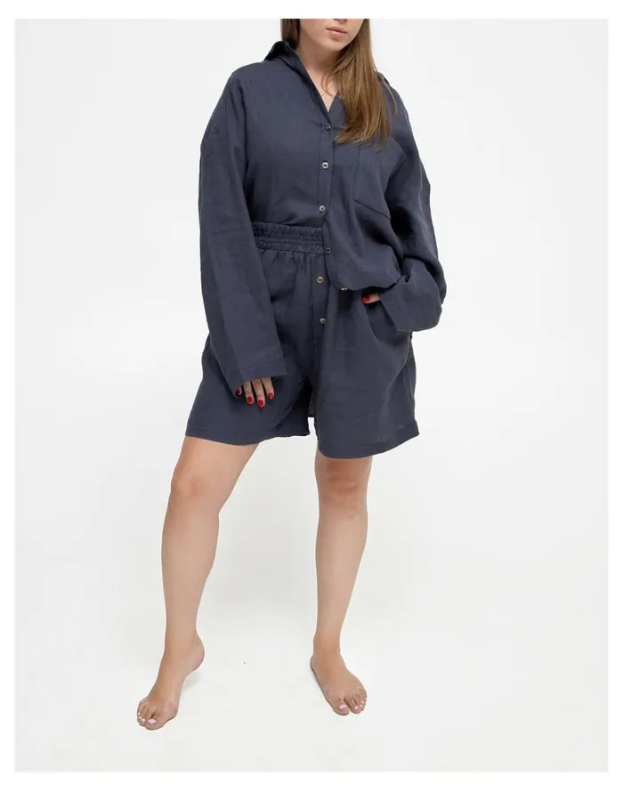 Women LERA Everyday Short Set Dark Purple Madewell Pajamas Women LERA Everyday Short Set Dark Purple Madewell Pajamas