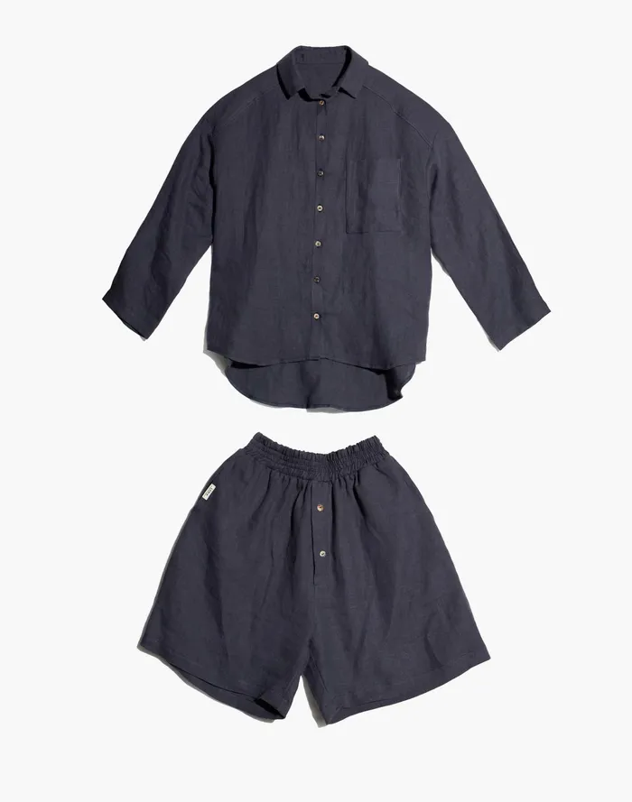 Women LERA Everyday Short Set Dark Purple Madewell Pajamas Women LERA Everyday Short Set Dark Purple Madewell Pajamas