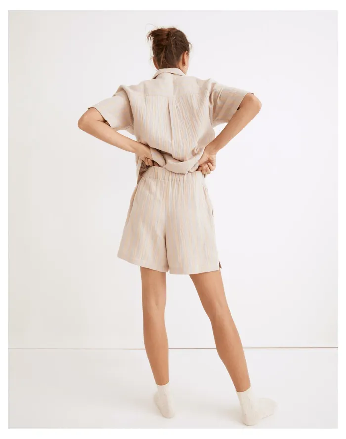 Women Lightestspun Oversized Short Pajama Set Distant Lavender Madewell Pajamas Women Lightestspun Oversized Short Pajama Set Distant Lavender Madewell Pajamas