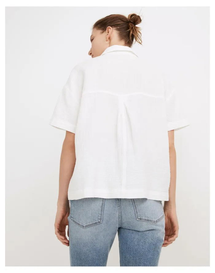 Women Lightspun Beachside Shirt Lighthouse Madewell Tops and Shirts Women Lightspun Beachside Shirt Lighthouse Madewell Tops and Shirts