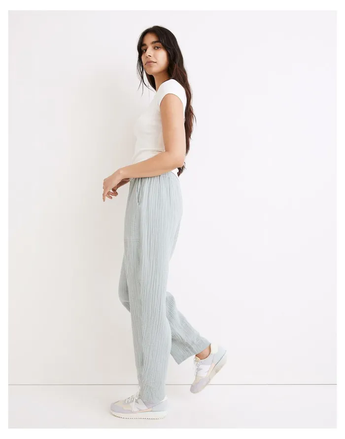 Women Lightspun Pull On Balloon Pants Blue Horizon Madewell Pants Women Lightspun Pull On Balloon Pants Blue Horizon Madewell Pants