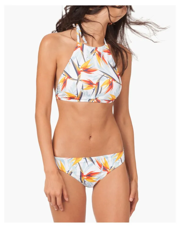 Women LIVELY High Neck Halter Bikini Top In Day Break Print Patterned Quilt Madewell Swim Women LIVELY High Neck Halter Bikini Top In Day Break Print Patterned Quilt Madewell Swim