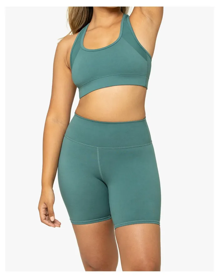 Women LIVELY The Active Bike Short Green Madewell Activewear