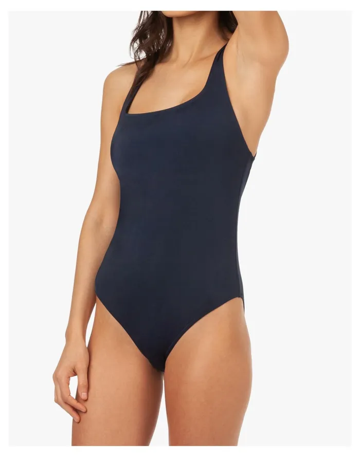 Women LIVELY The Cross Back One Piece Navy Madewell Swim Women LIVELY The Cross Back One Piece Navy Madewell Swim