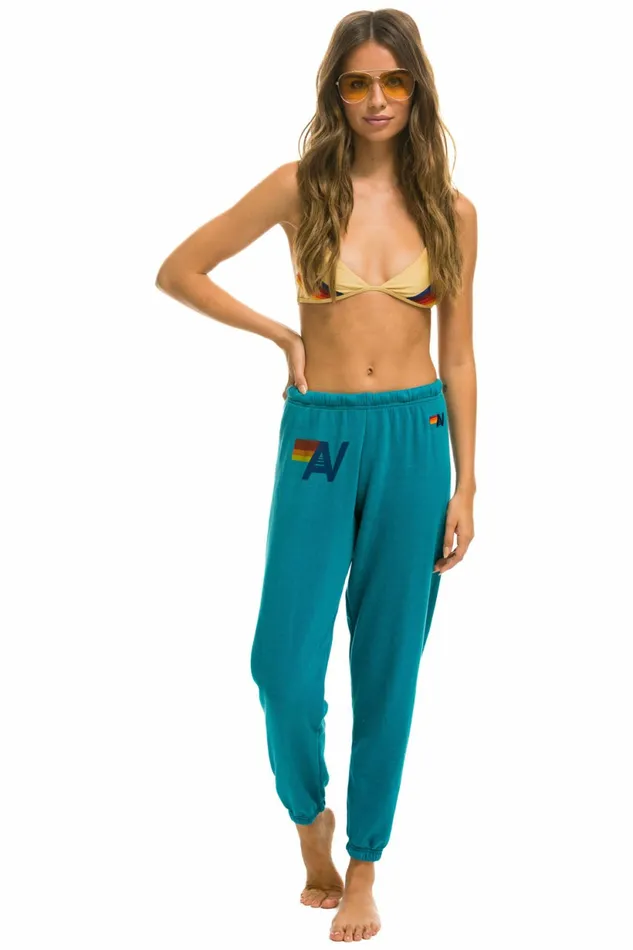 Women LOGO SWEATPANTS 8211 TEAL Aviator Nation Sweatpants