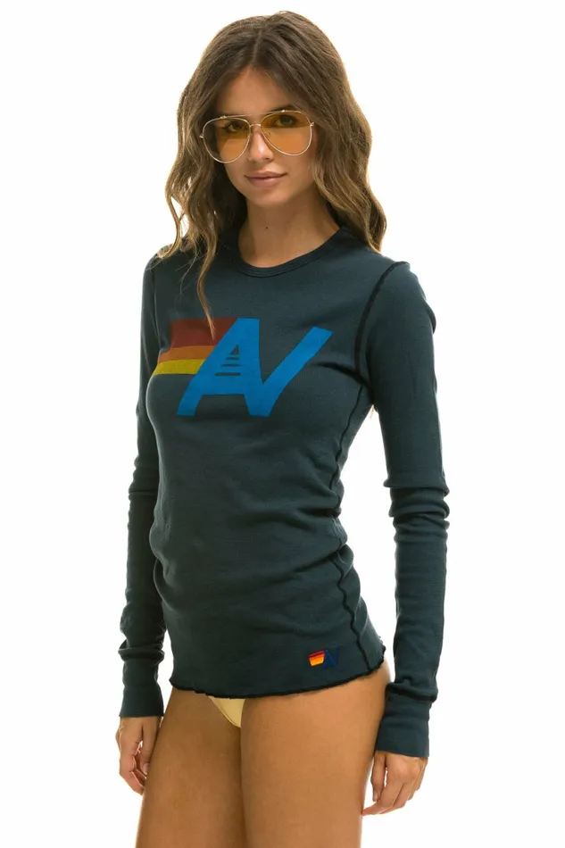 Women LOGO THERMAL 8211 CHARCOAL Aviator Nation UnisexTees Women LOGO THERMAL 8211 CHARCOAL Aviator Nation UnisexTees