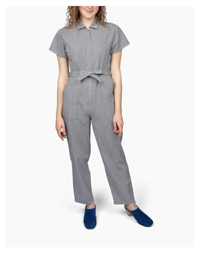 Women Loup Patty Worksuit Blue Multi Madewell Jumpsuits and Overalls