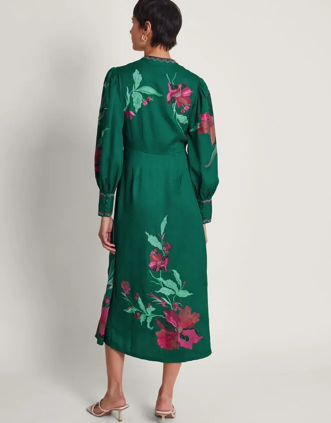 Women Lyra Embroidered Midi Dress Green Monsoon Occasionwear