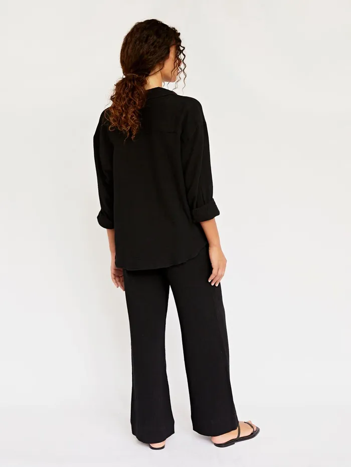 Women Maison Essentiele 8211 Resort Shirt In Black The UNDONE Tops