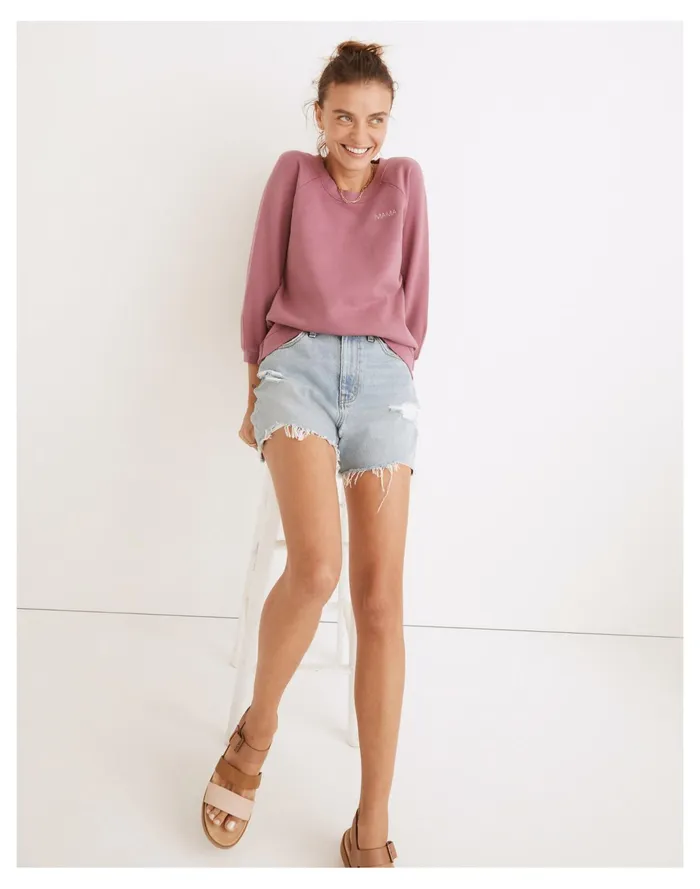 Women Mama Resourced Cotton Cloudberry Sweatshirt Mama Emb Madewell Tees Women Mama Resourced Cotton Cloudberry Sweatshirt Mama Emb Madewell Tees