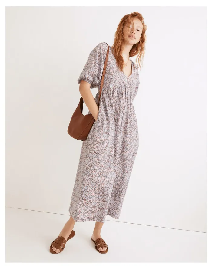 Women Marianna Puff Sleeve Midi Dress In Dream On Daisies Pale Dawn Madewell Dresses Women Marianna Puff Sleeve Midi Dress In Dream On Daisies Pale Dawn Madewell Dresses