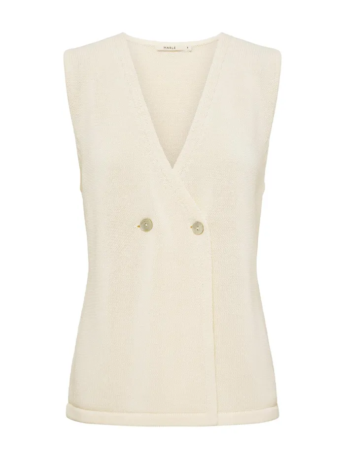 Women Marle 8211 Kaia Vest In Buttercream The UNDONE Tops