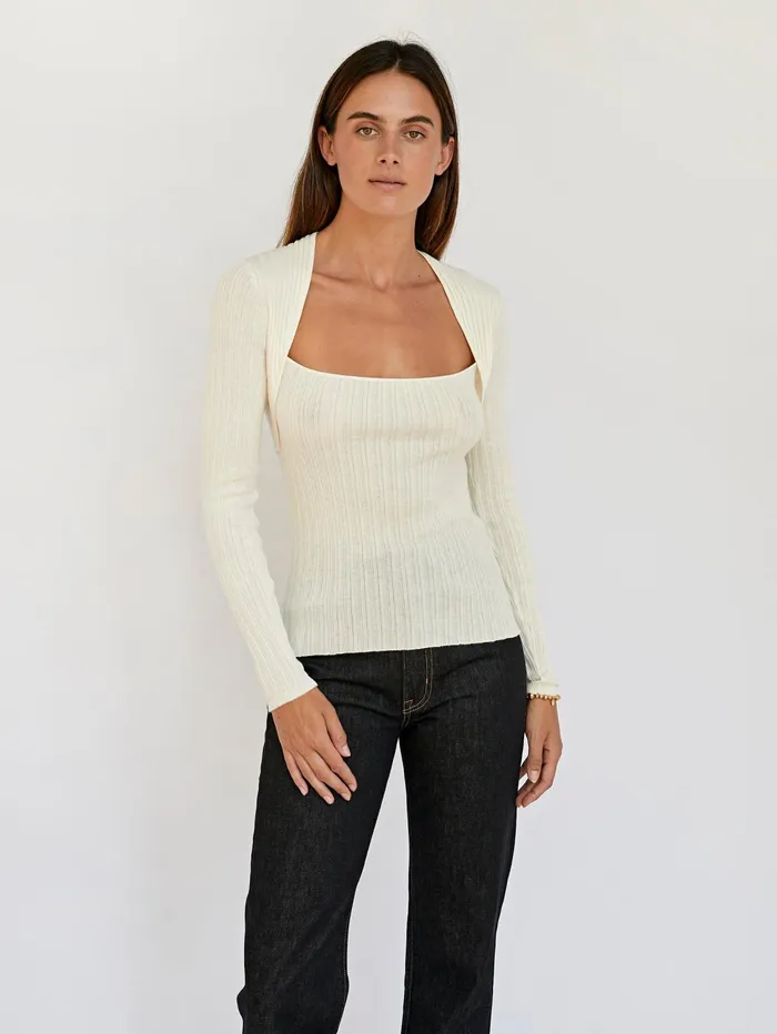 Women Marle 8211 Leon Top In Rice The UNDONE Tops