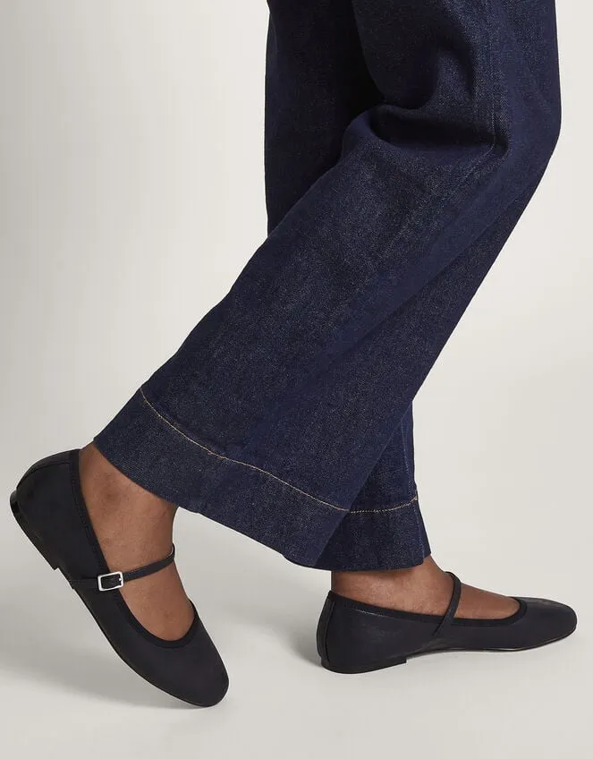 Women Mary Jane Flats Black Monsoon Sandals