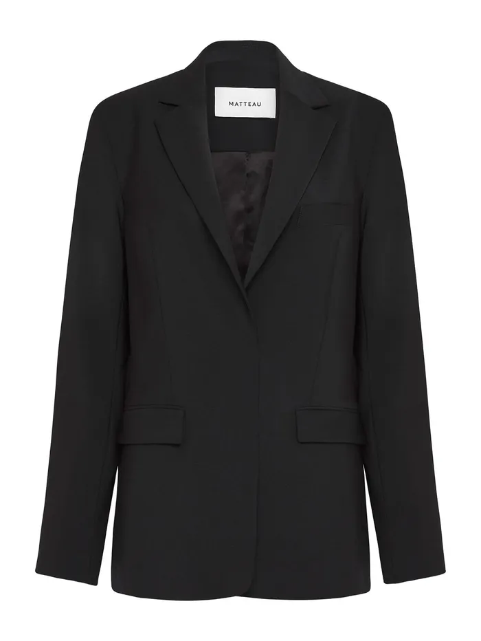 Women Matteau 8211 Black Relaxed Tailored Blazer The UNDONE Maternity