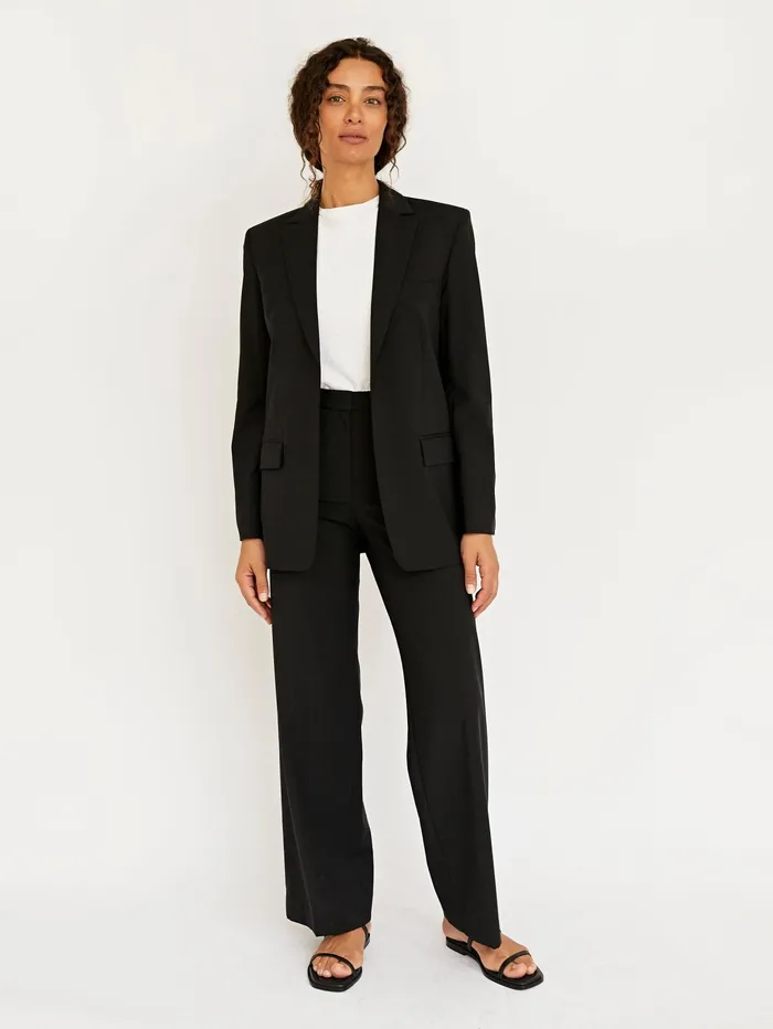 Women Matteau 8211 Black Relaxed Tailored Blazer The UNDONE Maternity