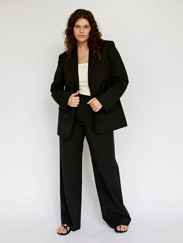 Women Matteau 8211 Black Relaxed Tailored Blazer The UNDONE Maternity