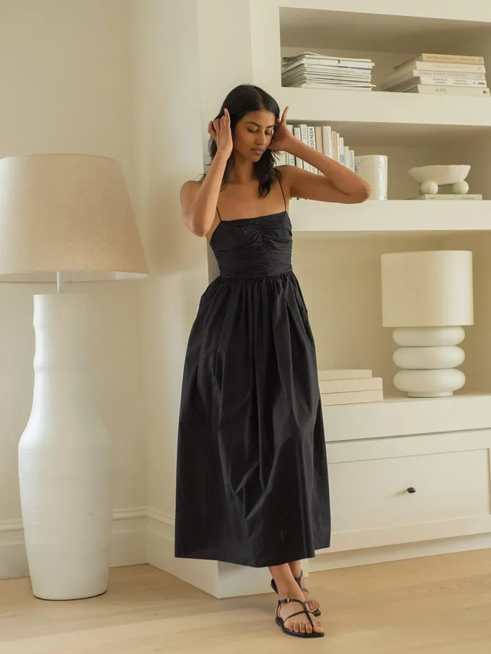 Women Matteau 8211 Gathered Bodice Dress In Black The UNDONE Dresses