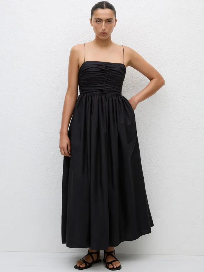 Women Matteau 8211 Gathered Bodice Dress In Black The UNDONE Dresses