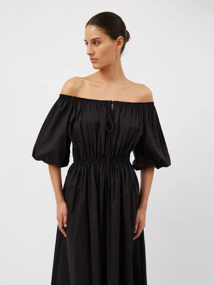 Women Matteau 8211 Off The Shoulder Midi Dress In Black The UNDONE Dresses
