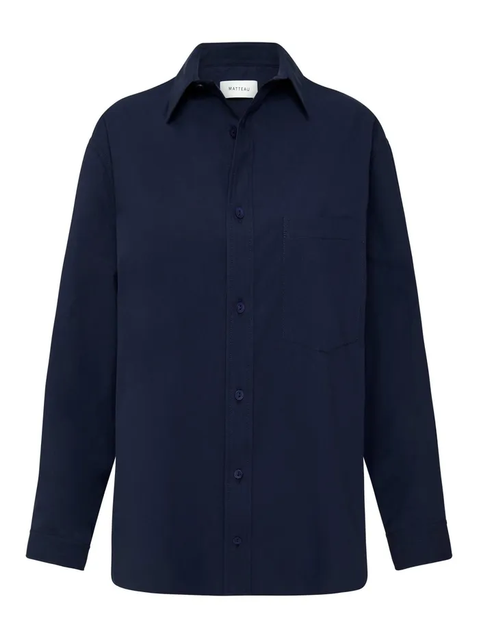 Women Matteau 8211 Relaxed Shirt In Navy The UNDONE Maternity