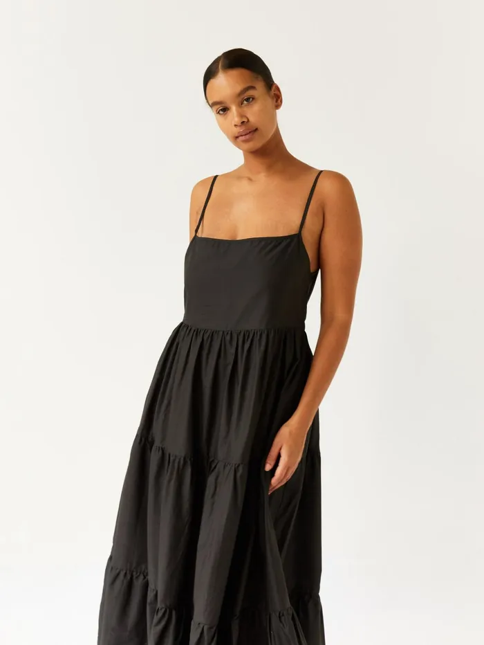 Women Matteau 8211 Tiered Low Back Sundress In Black The UNDONE Dresses
