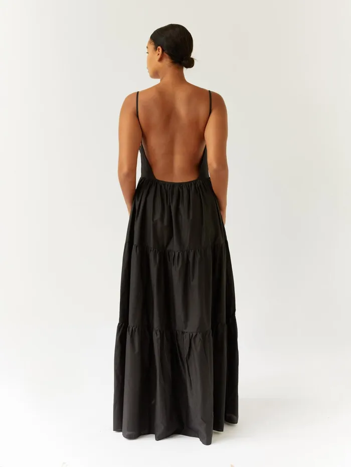 Women Matteau 8211 Tiered Low Back Sundress In Black The UNDONE Dresses