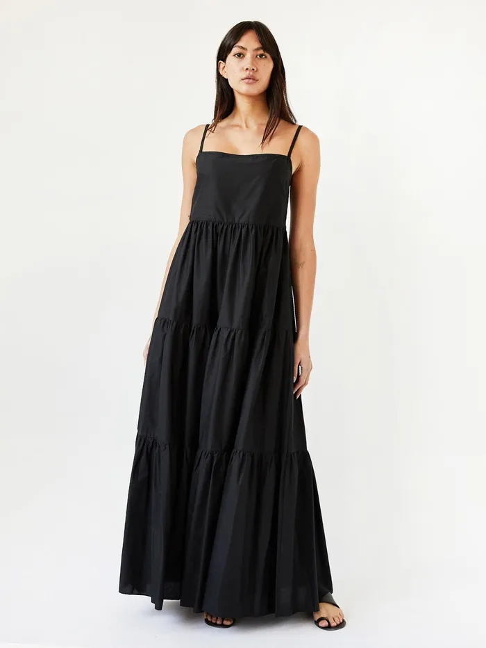 Women Matteau 8211 Tiered Low Back Sundress In Black The UNDONE Dresses