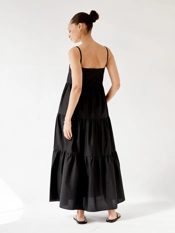 Women Matteau 8211 Tiered Sundress In Black The UNDONE Dresses