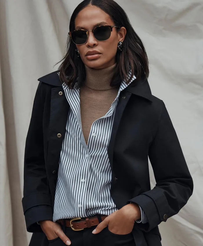 Women Merino Wool Turtleneck Camel Brooks Brothers Sweaters