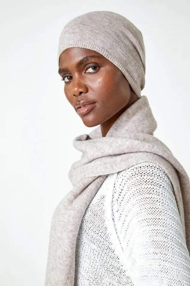 Women Mink Soft Stretch Knit Beanie Roman Hats