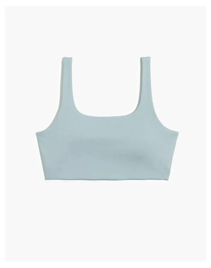 Women MWL Flex Square Neck Sports Bra Blue Horizon Madewell Activewear Women MWL Flex Square Neck Sports Bra Blue Horizon Madewell Activewear