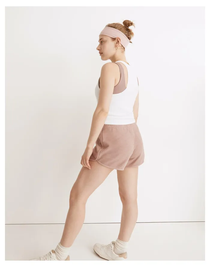 Women MWL Ribbed Split Neck Crop Tank Eyelet White Madewell Activewear Women MWL Ribbed Split Neck Crop Tank Eyelet White Madewell Activewear