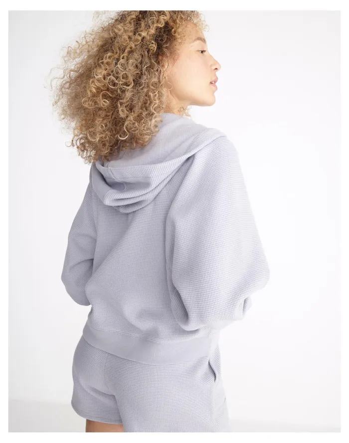 Women MWL Textured Waffle Cocoon Hoodie Sweatshirt Faded Lavender Madewell MWL Athleisure Women MWL Textured Waffle Cocoon Hoodie Sweatshirt Faded Lavender Madewell MWL Athleisure