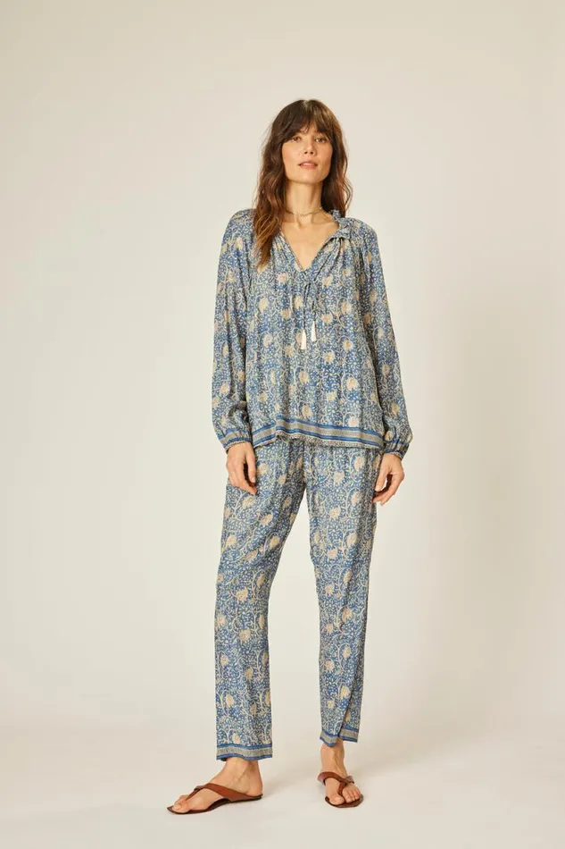 Women Natalie Martin Bottoms Bianca Pant Water Lily Blue