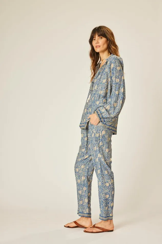 Women Natalie Martin Bottoms Bianca Pant Water Lily Blue