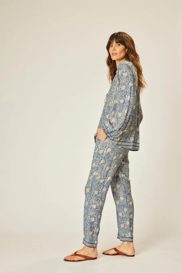 Women Natalie Martin Bottoms Bianca Pant Water Lily Blue