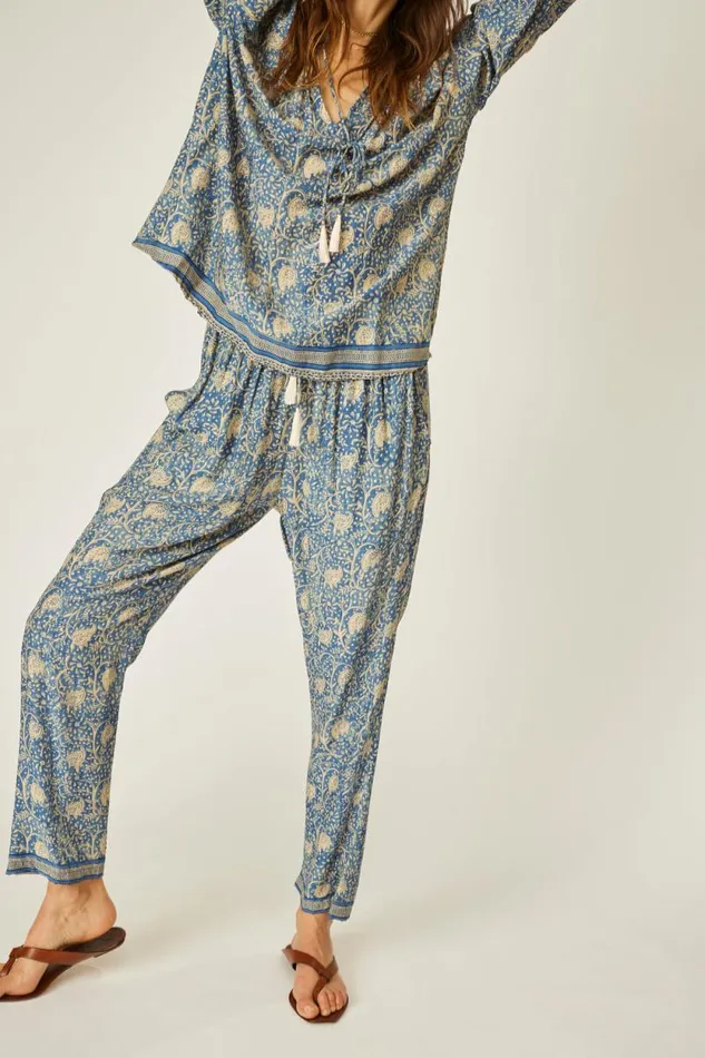 Women Natalie Martin Bottoms Bianca Pant Water Lily Blue