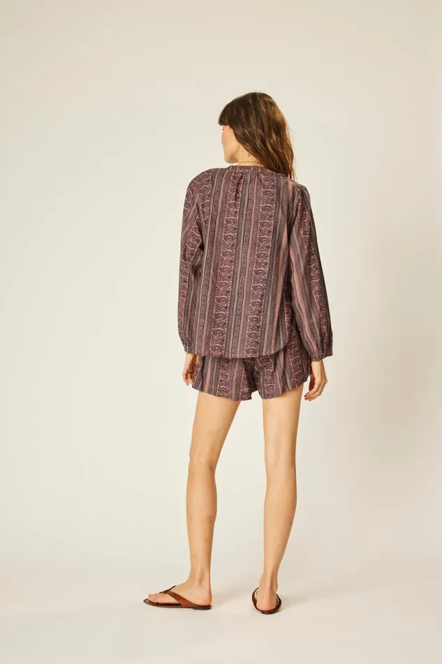 Women Natalie Martin Bottoms Jasper Short Paisley Stripe Heather