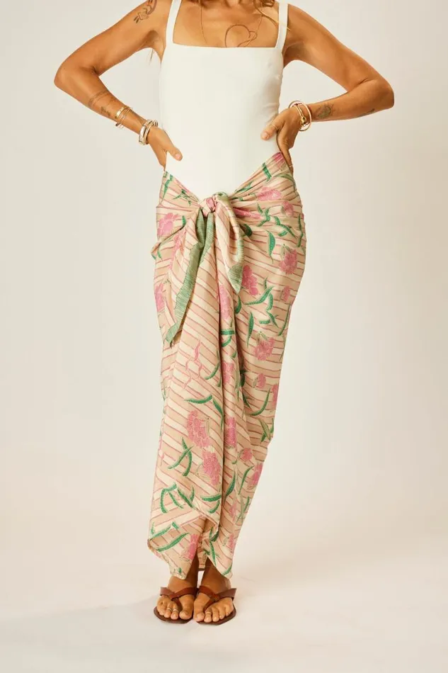 Women Natalie Martin Bottoms Sarong Chamomile Rose