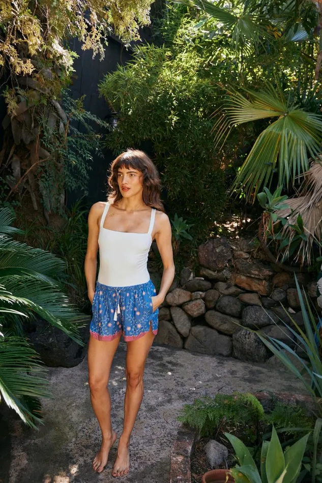 Women Natalie Martin Bottoms Tash Short Pinwheel Denim