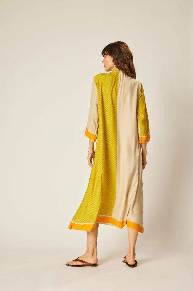Women Natalie Martin Coverups Isobel Dress Block Zigzag Tangerine